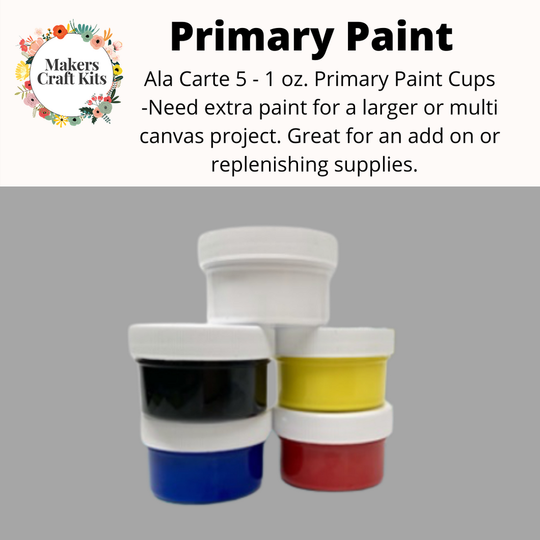 Ala Carte Primary Paint Add On 2 Oz Cups