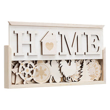 Load image into Gallery viewer, Home Wood Sign - Interchangeable Seasonal Signs

