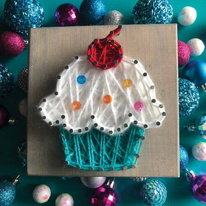 Cupcake Mini String Art Kit - DIY (DIY SHIPS AFTER DECEMBER 20TH)