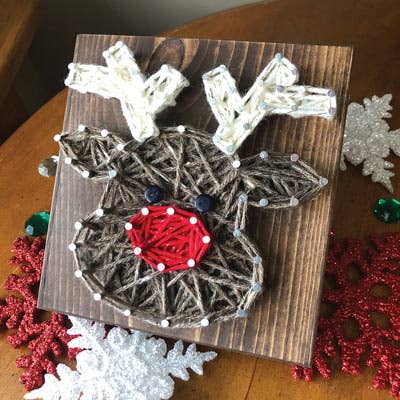 DIY 5x5 Rudolph the Red Nosed Reindeer String Art Kit 