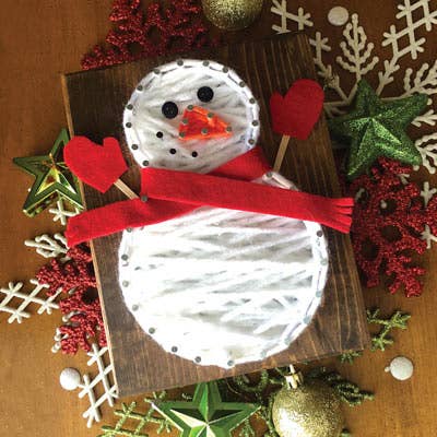 Snowman String Art Kit Christmas String Art DIY Kit Holiday Decor