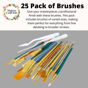 25 Pack Brush Set