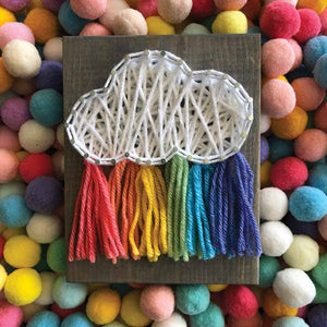 Rainbow Cloud Mini String Art Kit - DIY (DIY SHIPS AFTER DECEMBER 20TH)