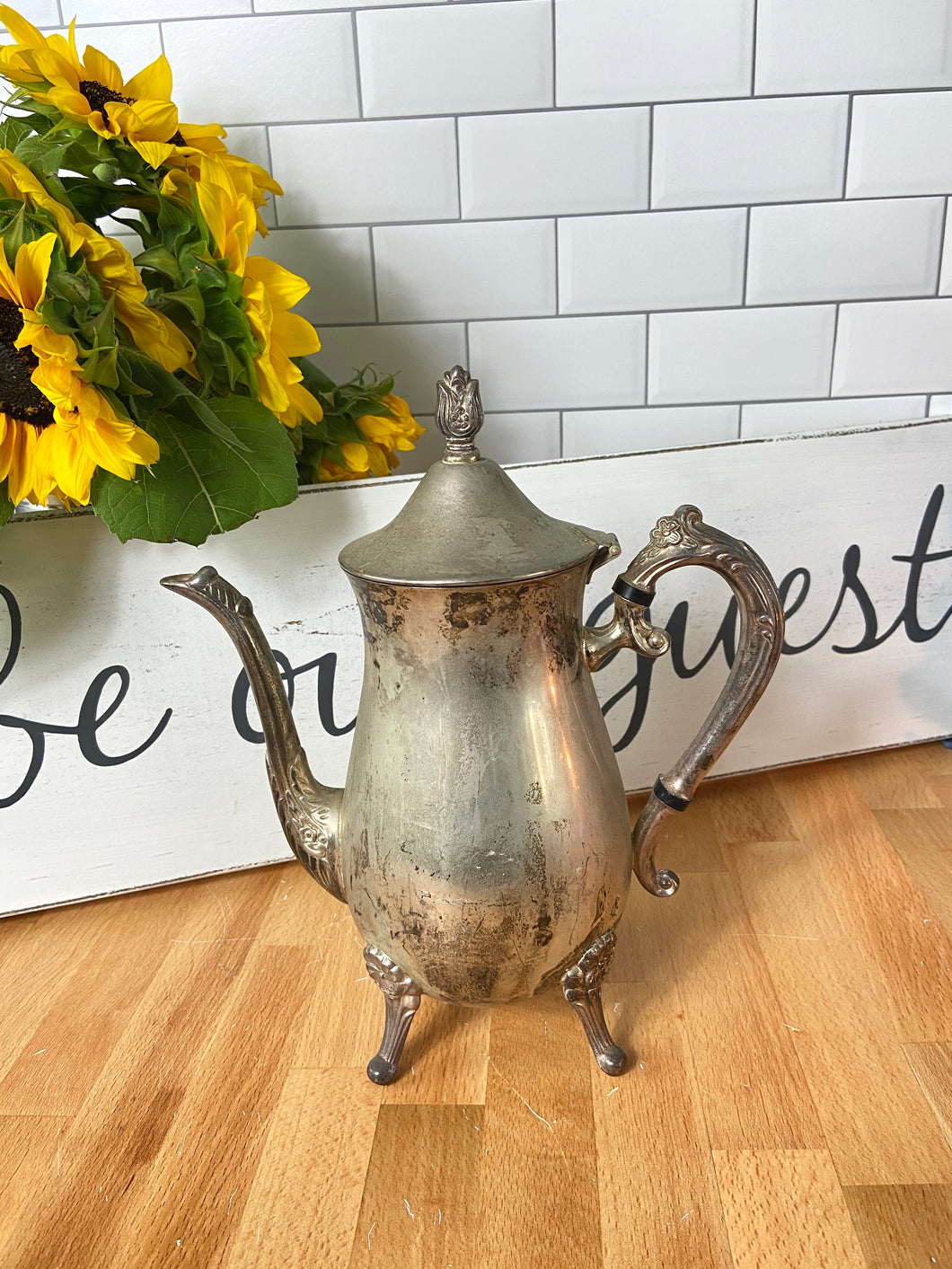 Beauty and the Beast Party Decoration: Silver Teapot