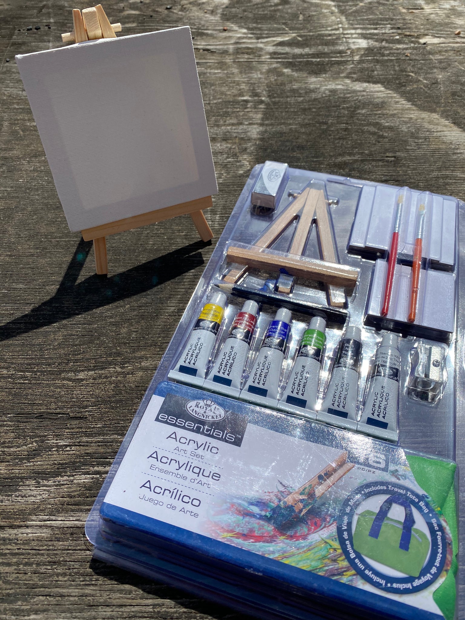 Mini Paint Nite kit plus bonus 4x4 canvas with mini easel!- SHIPS