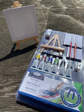 Load image into Gallery viewer, Mini Paint Nite kit plus bonus 4x4 canvas with mini easel!- SHIPS PRIORITY
