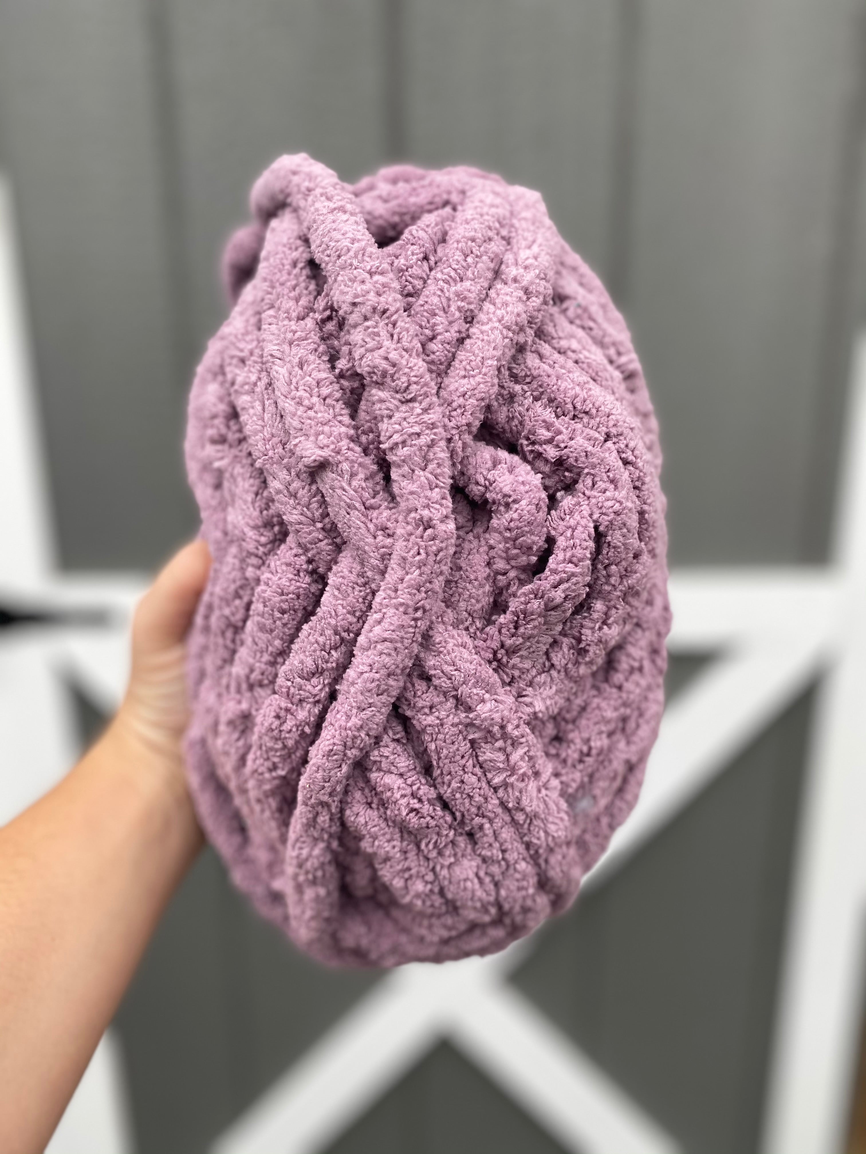 Mauve Chunky Knit Wool