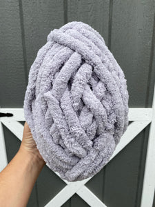 Light Gray Chunky Knit Yarn