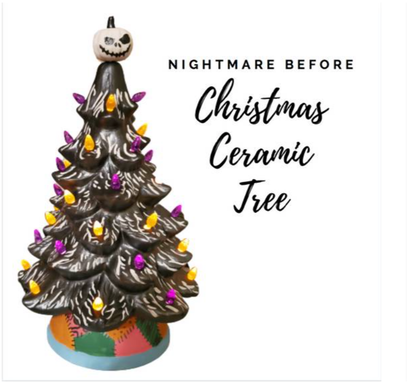 Nightmare Before Christmas Ceramic Tree