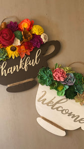Sola Wood Flower Tea Cup and Fall Theme