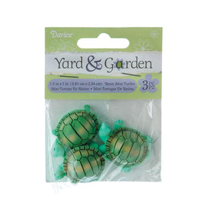 Yard And Garden Minis - Turtles - Resin - 1.5 X 1 Inches - 3 Pieces
