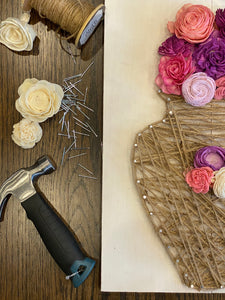 Jessie Collection: String Art and Wood Flower Kit