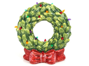 Light UP- Ceramic Christmas Wreath- DIY Paint at Home